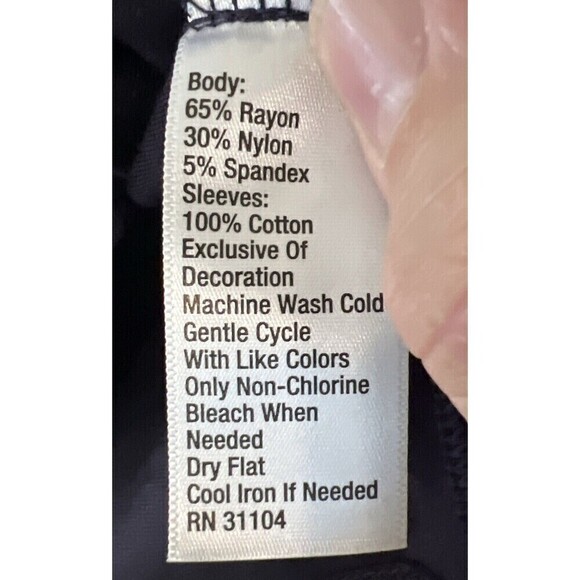 NEW The Limited Blouse Women’s S Navy Body Black ¾  Detailed Sleeves NWT $69 MSR - Picture 4 of 5